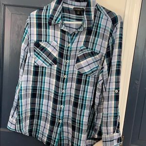 Lane Bryant long sleeve button down flannel